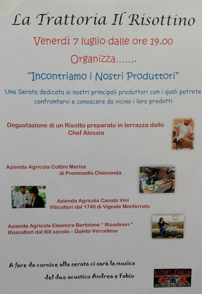 INCONTRO CON I NOSTRI PRODUTTORI