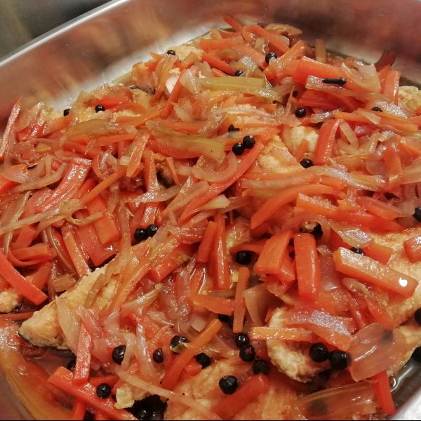 Trota salmonata in carpione