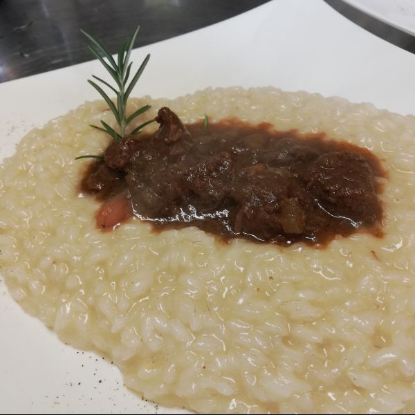 Risotto con Spezzato di Cervo in Umido